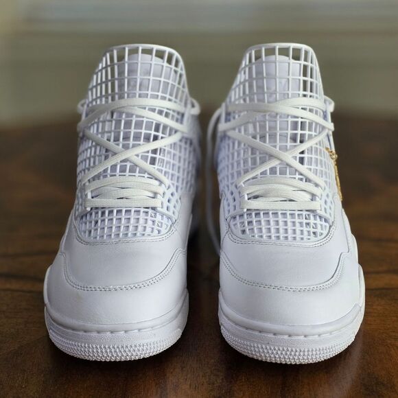 Nike Air Jordan 4 ‘Net’ Mid Retro Basketball Shoes White Women's 6 LE FN7251-107 - Picture 3 of 12